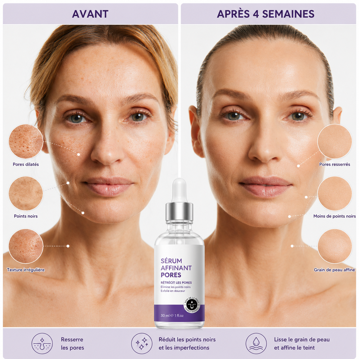 Sérum Pores & Éclat — Rétinol & Niacinamide